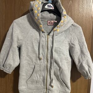 Juicy Couture Gray Hoodie with Gold Accents